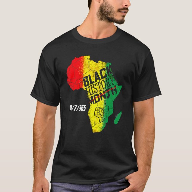 Black History Month 247365 Pride African American T Shirt (Framsida)
