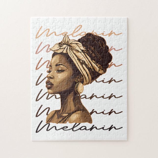 Black History Month African American Black Melanin Pussel (Vertikal)