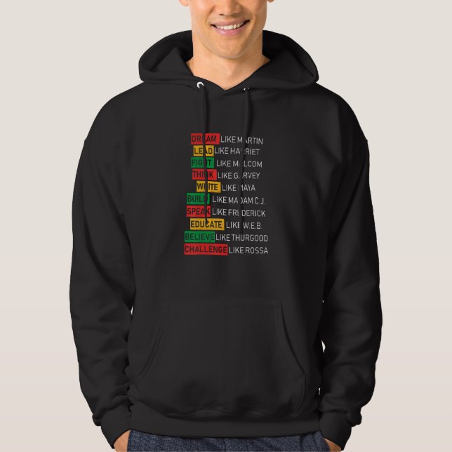 Black History Month African American Country Celeb Hoodie (Framsida)