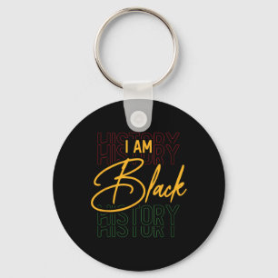 Black History Month African American Jag är Black Nyckelring