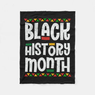 Black History Month African American Melanin Pride Fleecefilt