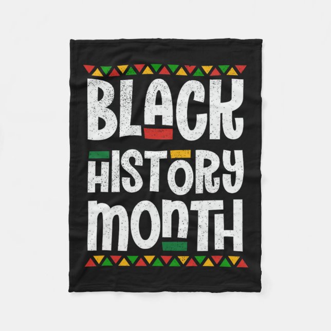 Black History Month African American Melanin Pride Fleecefilt (Framsidan)