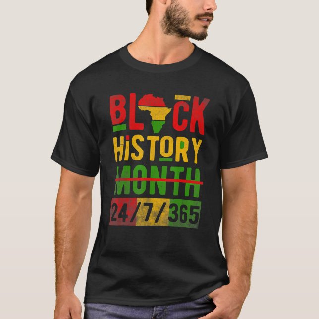 Black History Month African American Melanin Pride T Shirt (Framsida)