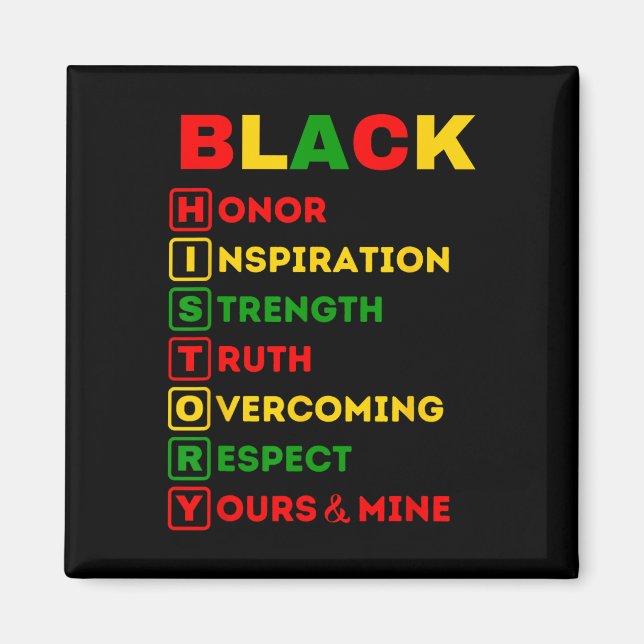 Black History Month African American Pride Celebra Magnet (Framsidan)
