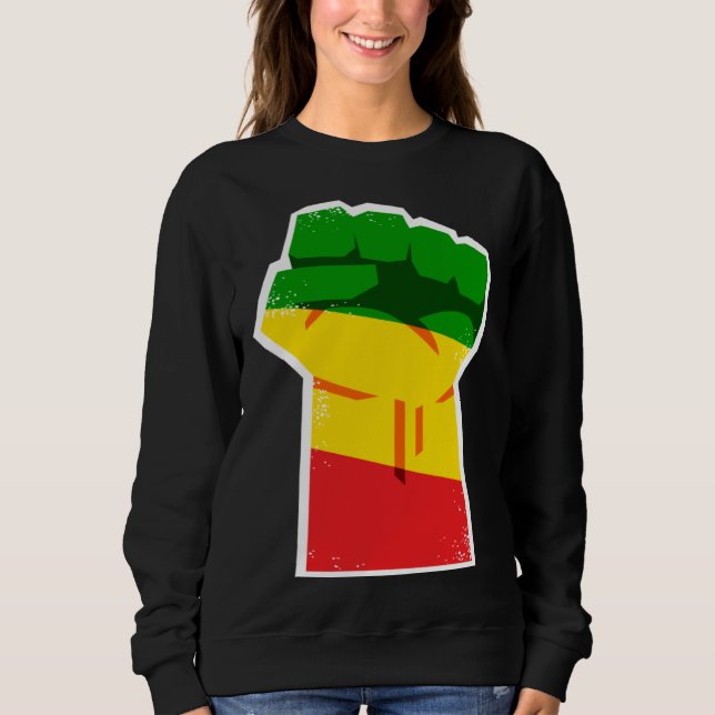 Black History Month African American Protest Fist  T Shirt (Framsida)