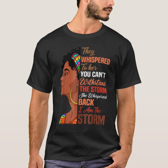 Black History Month African American Woman I Am Th T Shirt (Framsida)