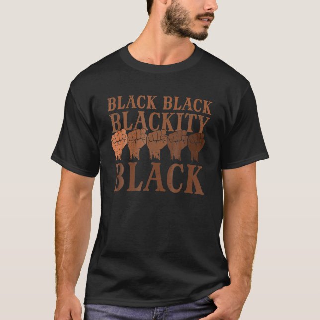 Black History Month African BHM Melanin M T Shirt (Framsida)