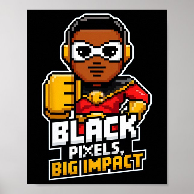 Black History Month African Black Afro Boy Video G Poster (Framsidan)