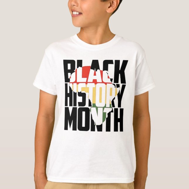 Black History Month African Continent American T Shirt (Framsida)