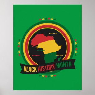 Black History Month African Flagga Poster