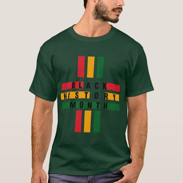 Black History Month African Flagga T-Shirt (Framsida)