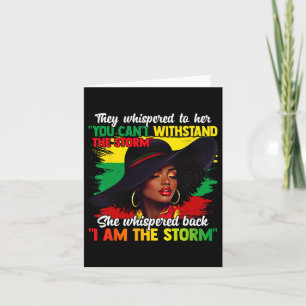 Black History Month African Girl Woman Afro Jag är Kort