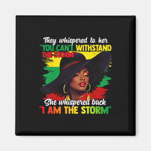Black History Month African Girl Woman Afro Jag är Magnet