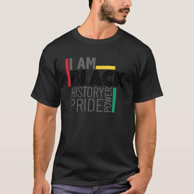 Black History Month African Höger Black Pride BAE T Shirt (Framsida)