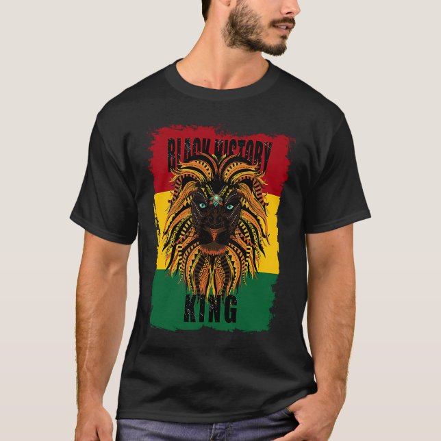 Black History Month African Lion Black History Roo T Shirt (Framsida)