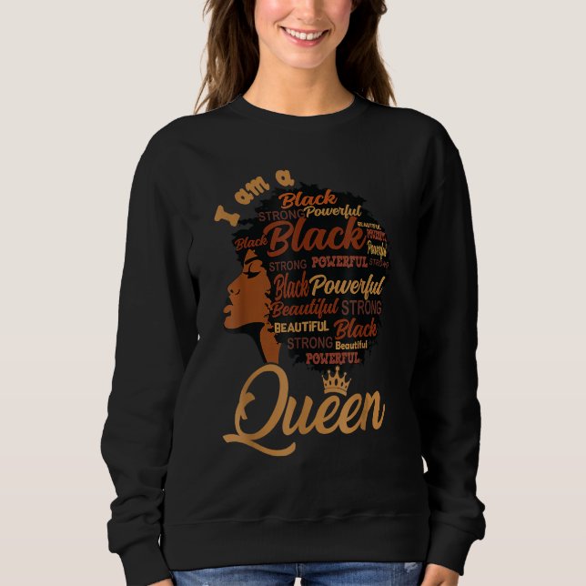 Black History Month African Queen American Hair Wo T Shirt (Framsida)