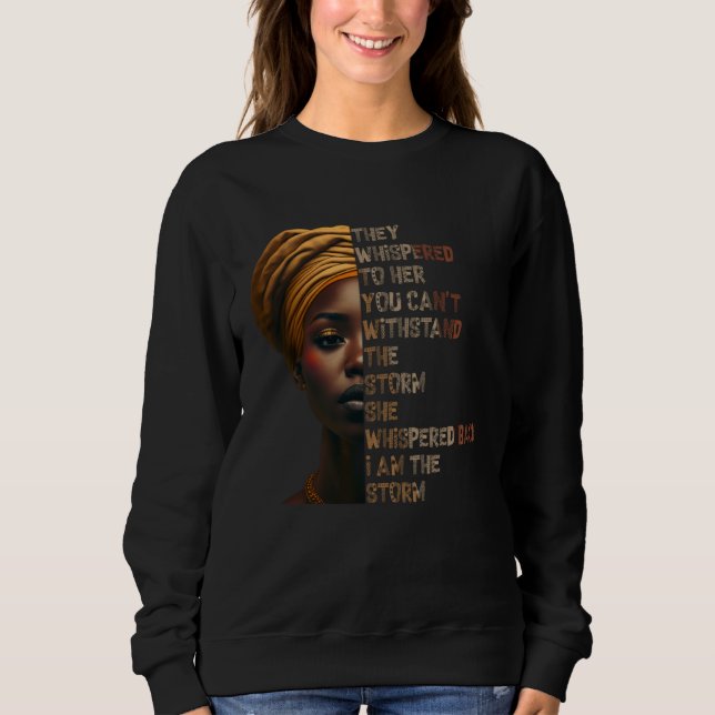 Black History Month  African Woman Afro I Am The S T Shirt (Framsida)