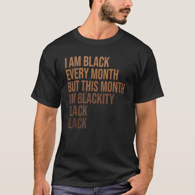 Black History Month African Woman Blackity Black B T Shirt (Framsida)