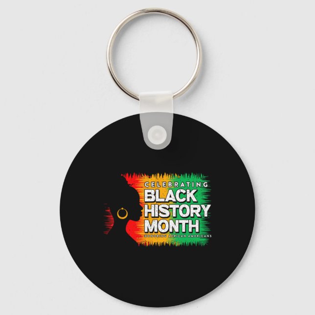 Black History Month Afro African American Juneteen Nyckelring (Framsida)