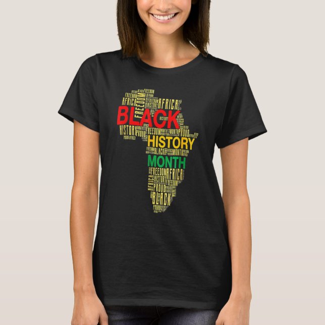 Black History Month Afro African Pride Boys Girls  T Shirt (Framsida)