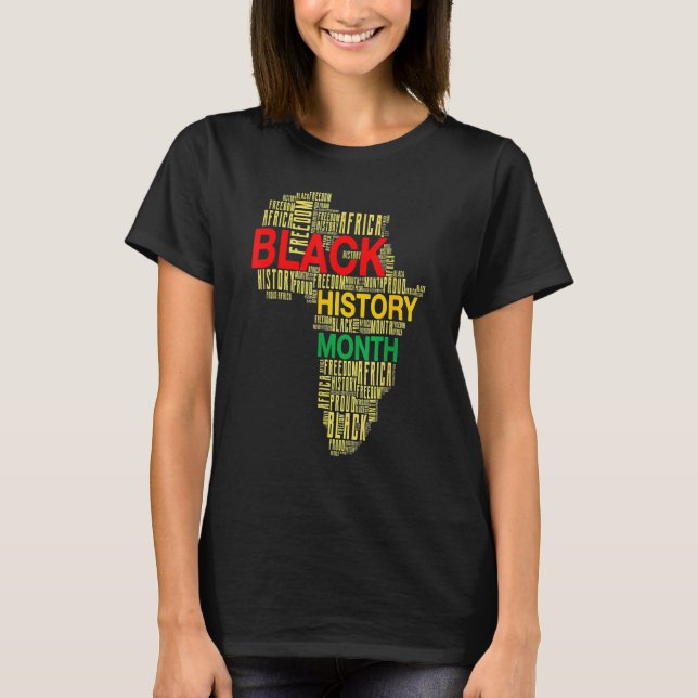 Black History Month Afro African Pride Boys Girls  T Shirt (Framsida)