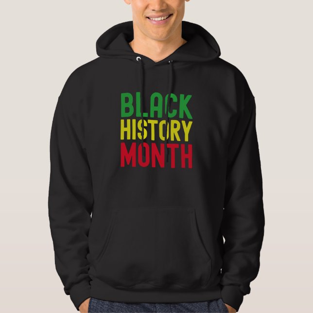 Black History Month Afro African Pride Celebration Hoodie (Framsida)