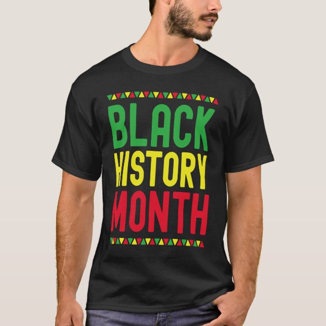 Black History Month Afro African Pride Celebration T Shirt (Framsida)