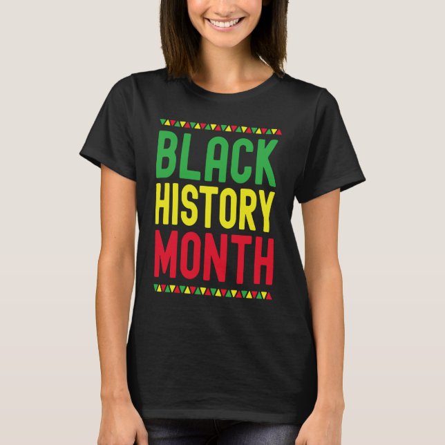 Black History Month Afro African Pride Celebration T Shirt (Framsida)