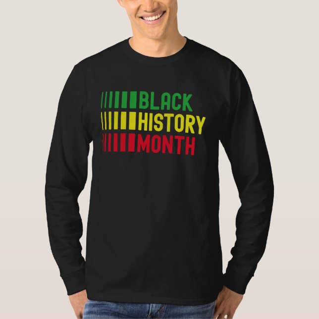 Black History Month Afro African Pride Celebration T Shirt (Framsida)