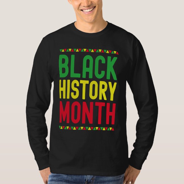 Black History Month Afro African Pride Celebration T Shirt (Framsida)