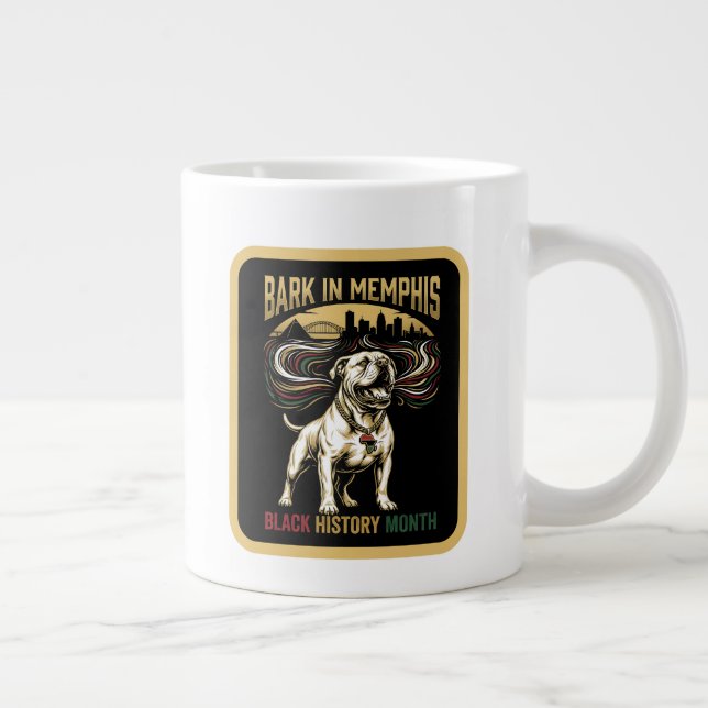 Black History Month American Bulldog Cultural Art Jumbo Mugg (Höger)