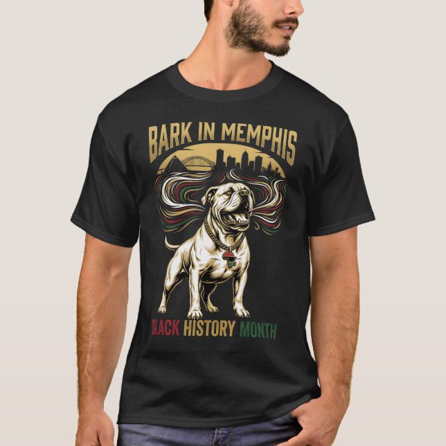 Black History Month American Bulldog Cultural Art T Shirt (Framsida)