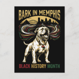 Black History Month American Bulldog Cultural Art Vykort