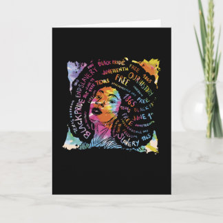 Black History Month Black Afro Woman Kort