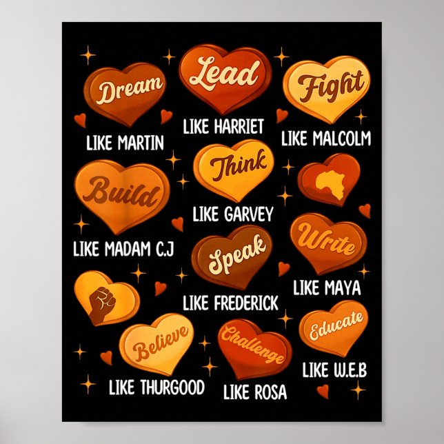Black History Month Black Leaders African American Poster (Framsidan)