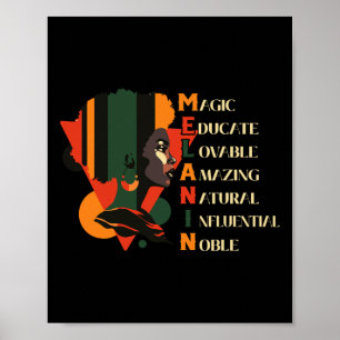 Black History Month Black Queen Education Women Poster