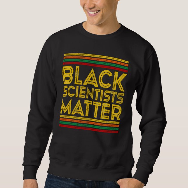 Black History Month Black Scientists Matter  1 Lång Ärmad Tröja (Framsida)