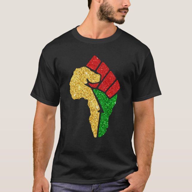 Black History Month BLM Melanin African American T Shirt (Framsida)