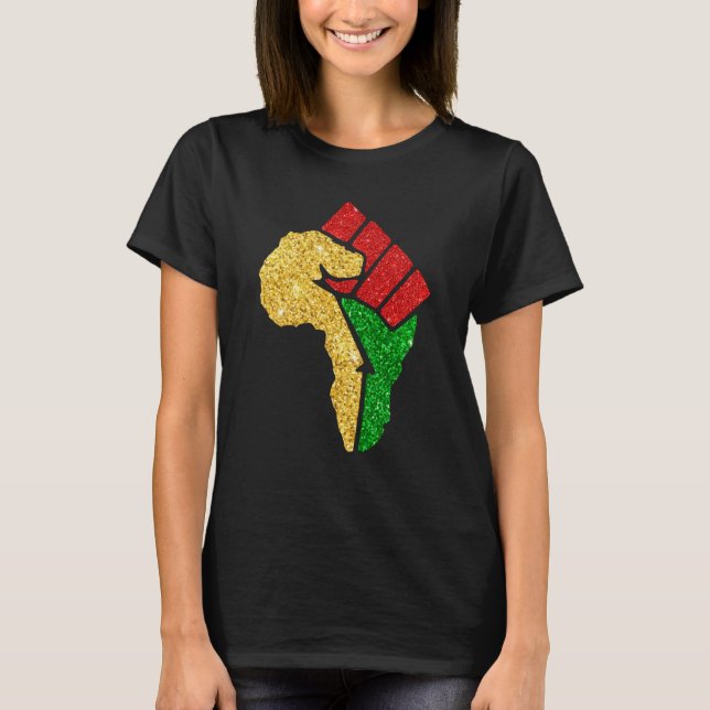 Black History Month BLM Melanin African American T Shirt (Framsida)