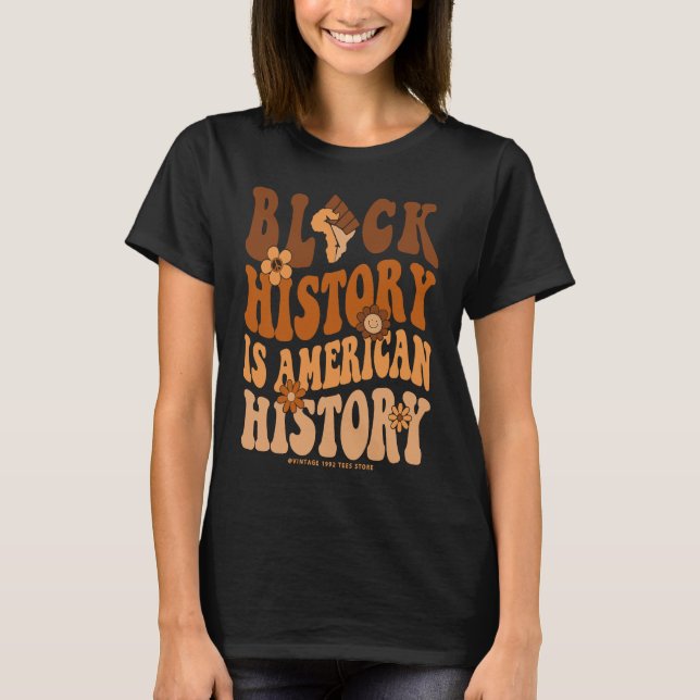 Black History Month  BLM Melanin Pride African Ame T Shirt (Framsida)