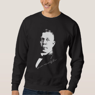 Black History Month Booker T Washington Silhouette Lång Ärmad Tröja