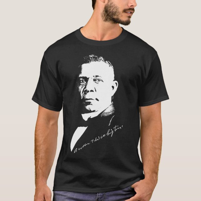 Black History Month Booker T Washington Silhouette Shirt (Framsida)