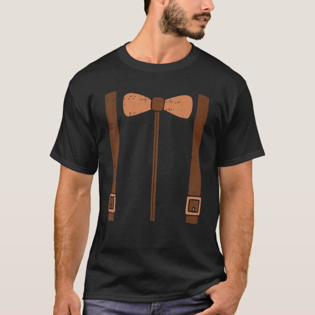 Black History Month Bow Tie Suspender Melanin Prid T Shirt (Framsida)