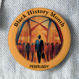 Black History Month Bridge Crossing Pinback Button Knapp