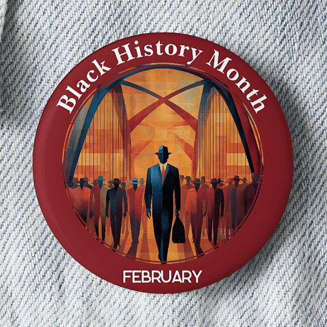 Black History Month Bridge Crossing Pinback Button Knapp (Skapare uppladdad)