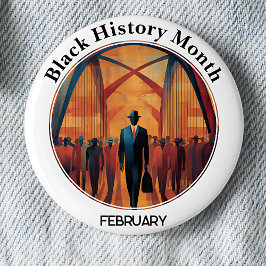 Black History Month Bridge Crossing Pinback Button Knapp