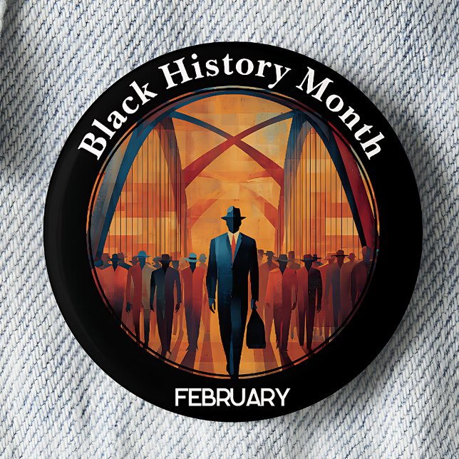 Black History Month Bridge Crossing Pinback Button Knapp (Skapare uppladdad)