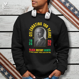 BLACK HISTORY MONTH Celebrating 100 Years BHM Lång Ärmad Tröja