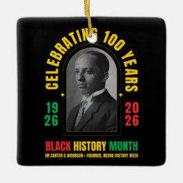 BLACK HISTORY MONTH CENTENNIAL 100 Years BHM Julgransprydnad Keramik