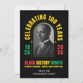 BLACK HISTORY MONTH CENTENNIAL 100 Years BHM Julkort